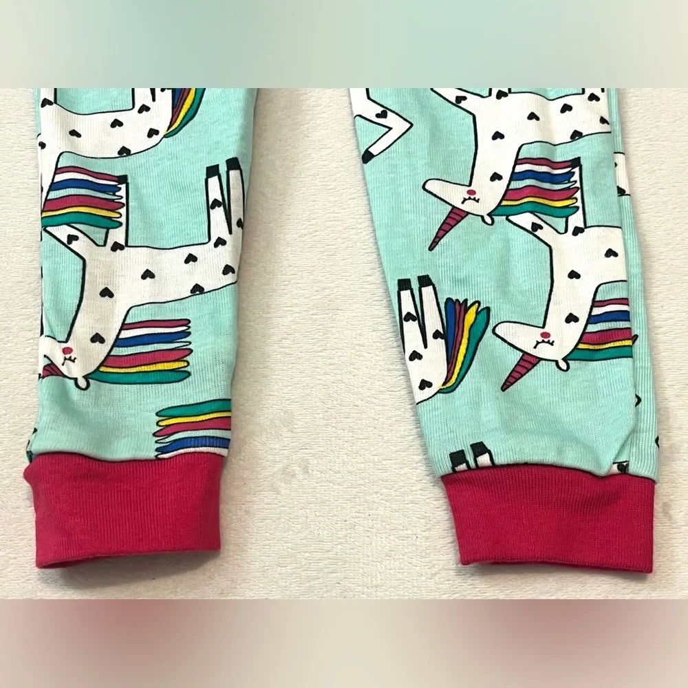 Lamaze Organic Aqua and Pink Unicorn Print Children’s 18 Months Zipper Sleeper